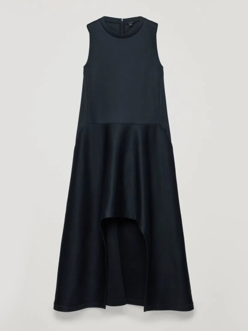 NWT COS Scuba Hi/Low Hem Dress in Navy, size Small - Picture 10 of 11